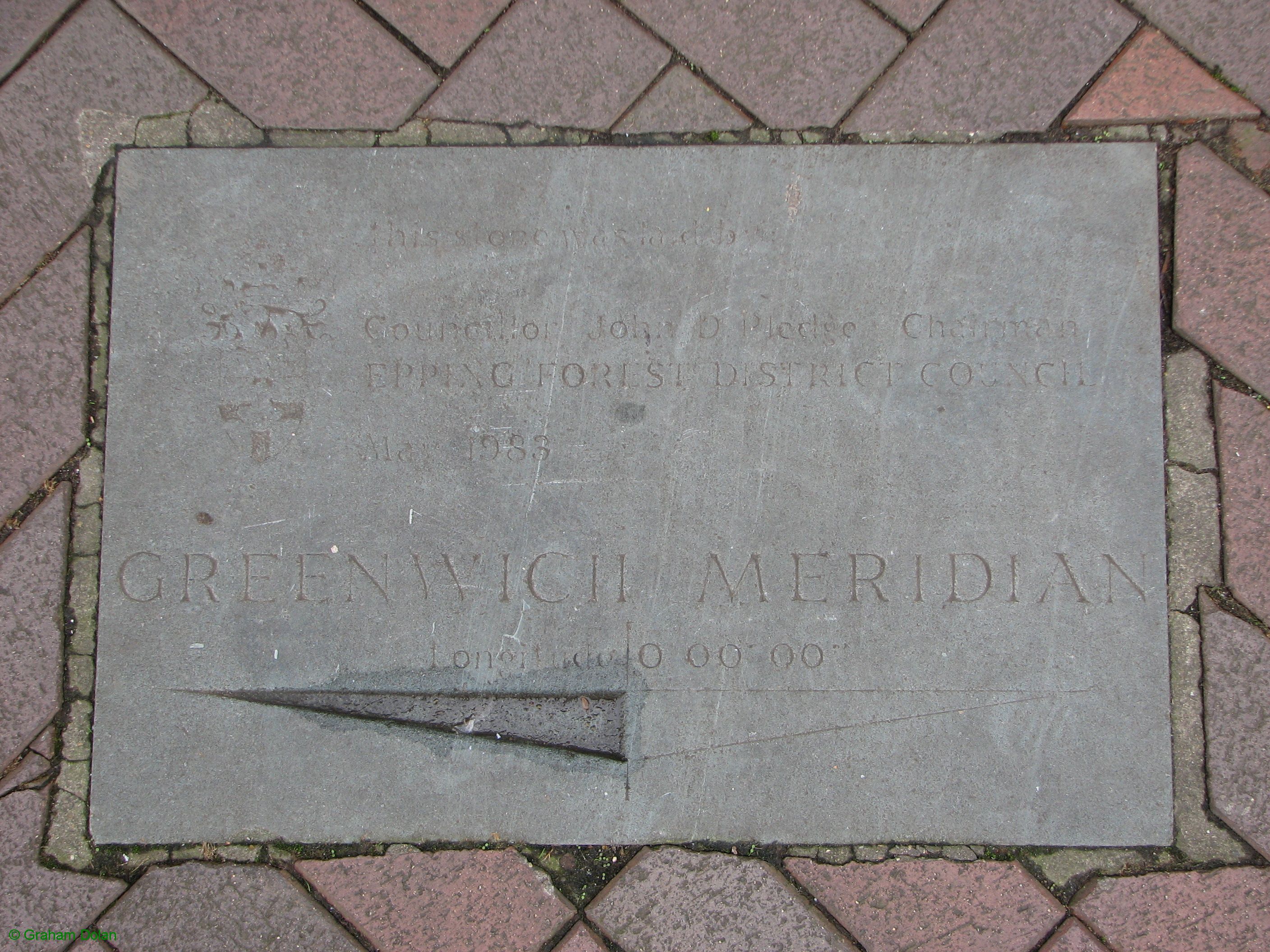 Greenwich Meridian Marker; England; Essex; Waltham Abbey